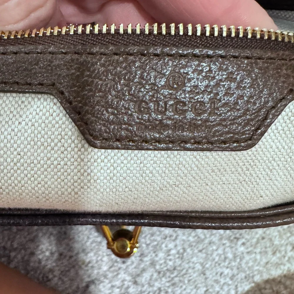 Gucci Geometric GG Supreme Canvas Jackie 1961 Small Studded Shoulder Bag - Picture 12 of 16